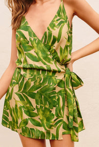 Ibiza Palm Wrap Romper