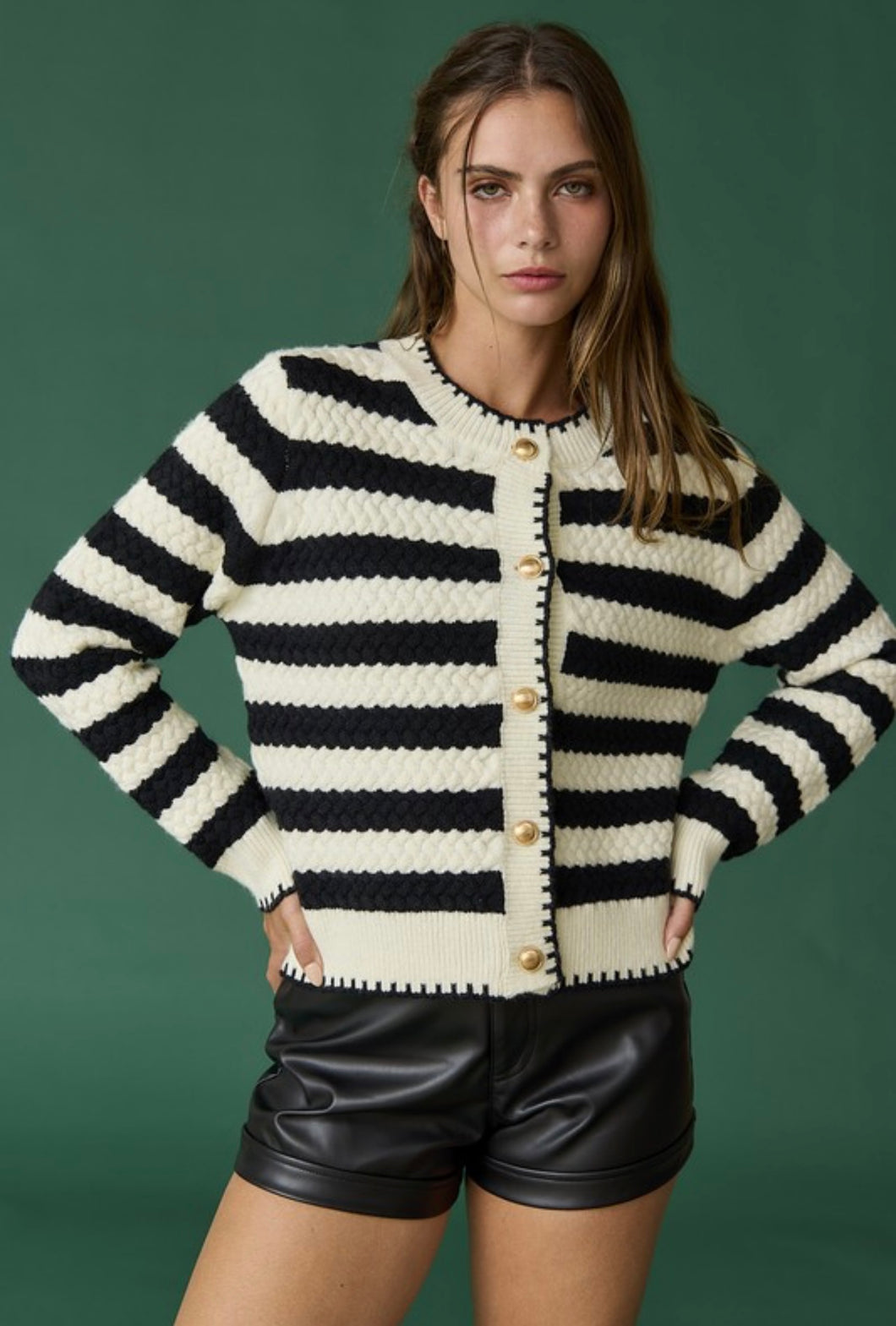 Serena Striped Cardigan