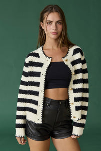 Serena Striped Cardigan