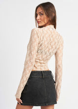Load image into Gallery viewer, Desi Mock Neck Lace Top