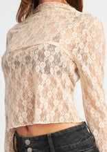Load image into Gallery viewer, Desi Mock Neck Lace Top