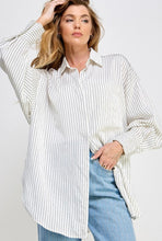 Load image into Gallery viewer, Carla Striped Button Up Shirt