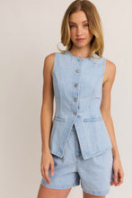 Load image into Gallery viewer, Chloe Sleeveless Denim Top