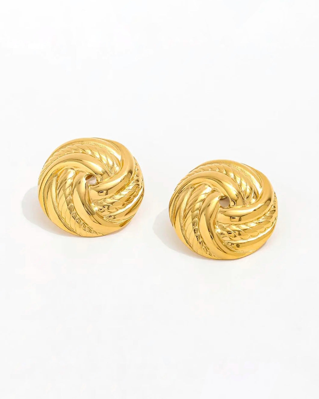 Croissant Twist Statement Earrings