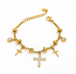 Cross Charm Bracelet