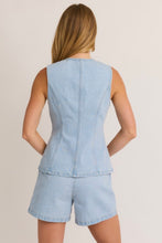 Load image into Gallery viewer, Chloe Sleeveless Denim Top