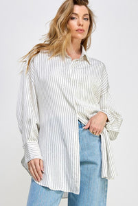 Carla Striped Button Up Shirt