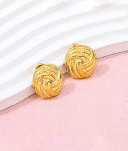 Croissant Twist Statement Earrings