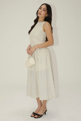 Daisie Striped Midi Dress