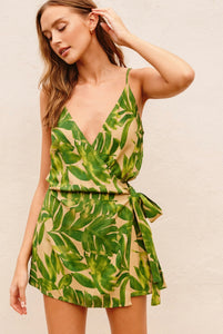 Ibiza Palm Wrap Romper