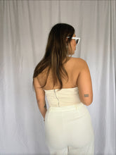 Load image into Gallery viewer, So In Love Feather Trim Tube Top