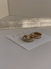 Load image into Gallery viewer, Elvita Diamond Hoop Earrings