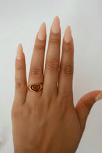 Load image into Gallery viewer, Retro at Heart Enamel Ring • Brown