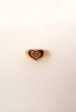Load image into Gallery viewer, Retro at Heart Enamel Ring • Brown